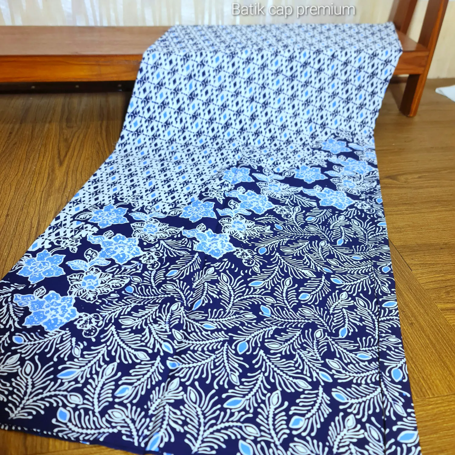 Kain Batik Colet Pakis Kawung Navy